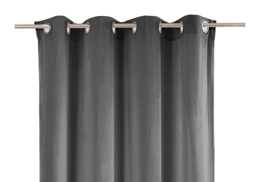 Zasłona welwetowa total chic szary 140x270 cm CHIC HOME
