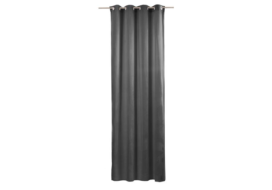 Zasłona welwetowa total chic szary 140x270 cm CHIC HOME