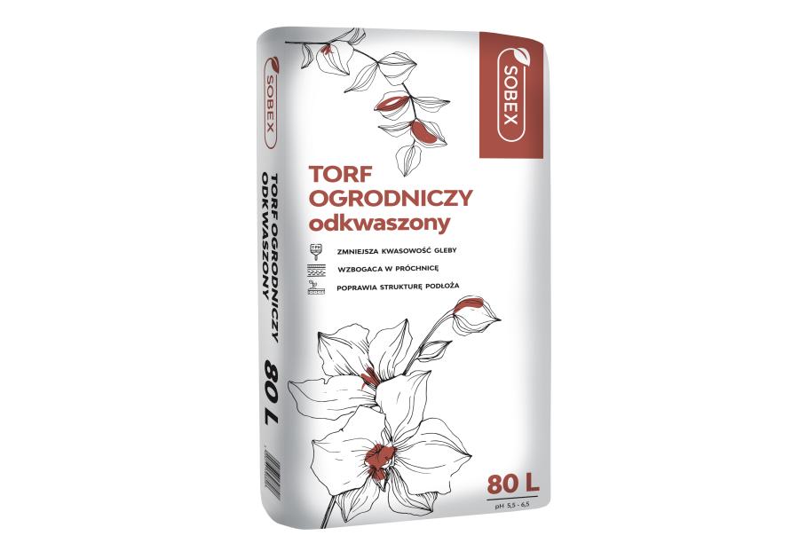 Torf ogrodniczy odkwaszony 80 L mono SOBEX