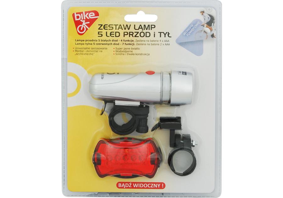 Zestaw lamp rowerowych LED przód-tył BIKE OK