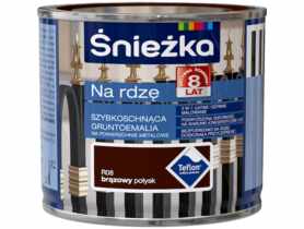 Farba na rdzę brązowy 0,2 L polysk ŚNIEŻKA