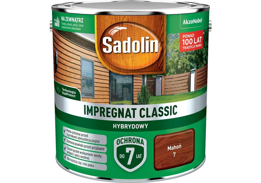 Impregnat ochronno-dekoracyjny hybrydowy Classic 2,5 L mahoń SADOLIN