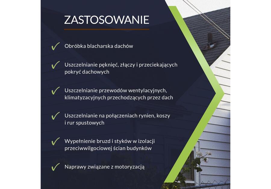 Uszczelniacz dekarski bitumiczny srebrny 310 ml TYTAN PROFESSIONAL