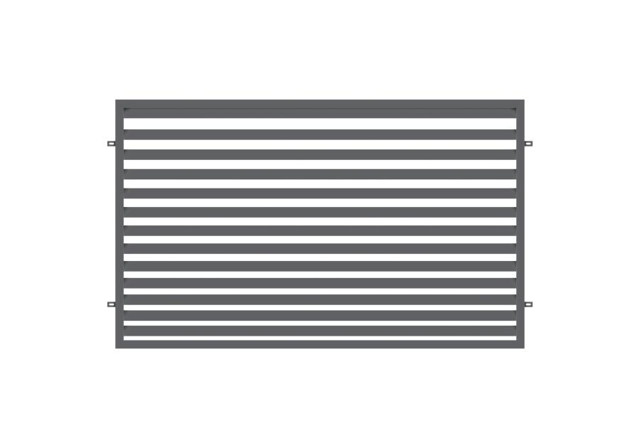 Przęsło ogrodzeniowe Bona 2x1,2 m stal ocynk+ral 7016 struktura POLBRAM
