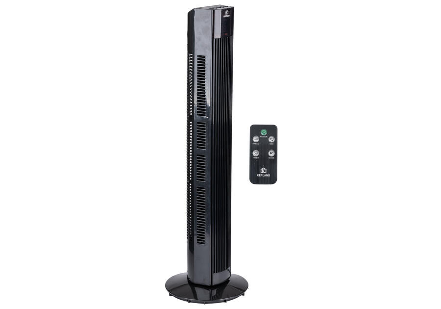 Wentylator kolumnowy czarny 50 W z pilotem KEPLAND