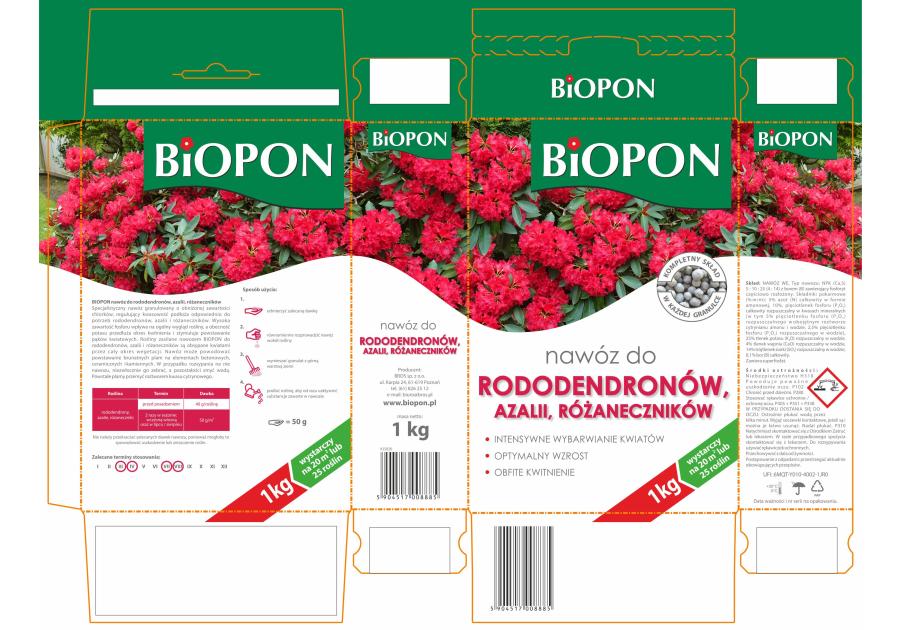 Preparat do rododenronów, azalii i różaneczników 1 kg BIOPON