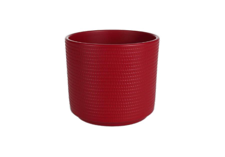 Osłonka doniczkowa Cylinder 991 - 12 cm czerwona CERMAX