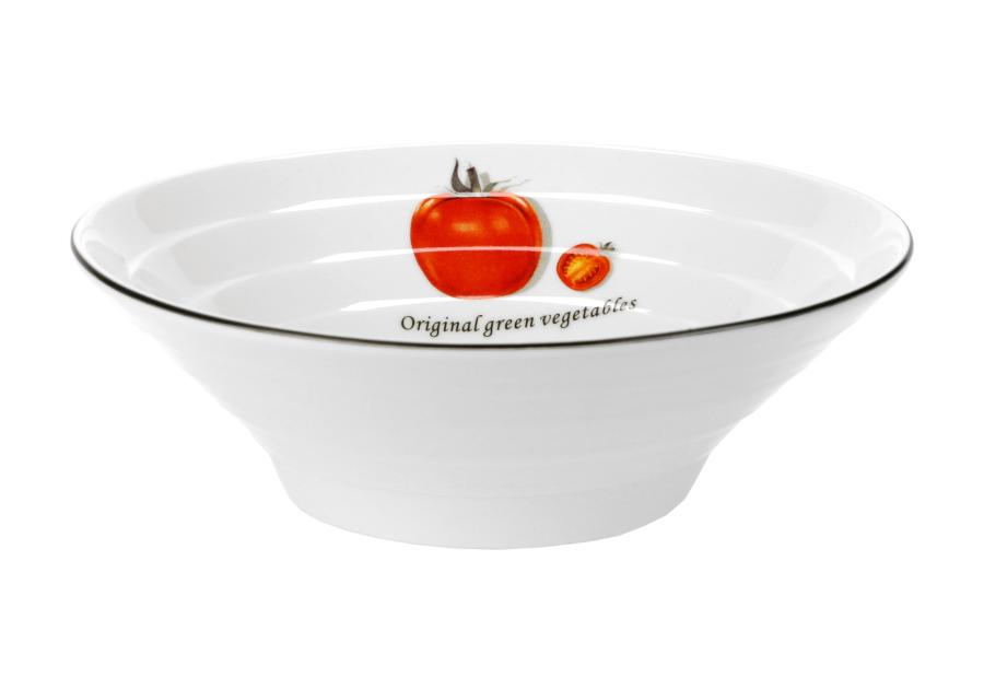 Salaterka Toskania z porcelany New Bone fi 17,5 cm wzór 1 Tomato DECOR