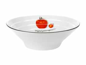 Salaterka Toskania z porcelany New Bone fi 17,5 cm wzór 1 Tomato DECOR
