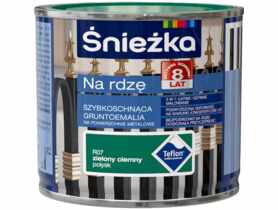 Farba na rdzę zielony ciemny 0,2 L polysk ŚNIEŻKA