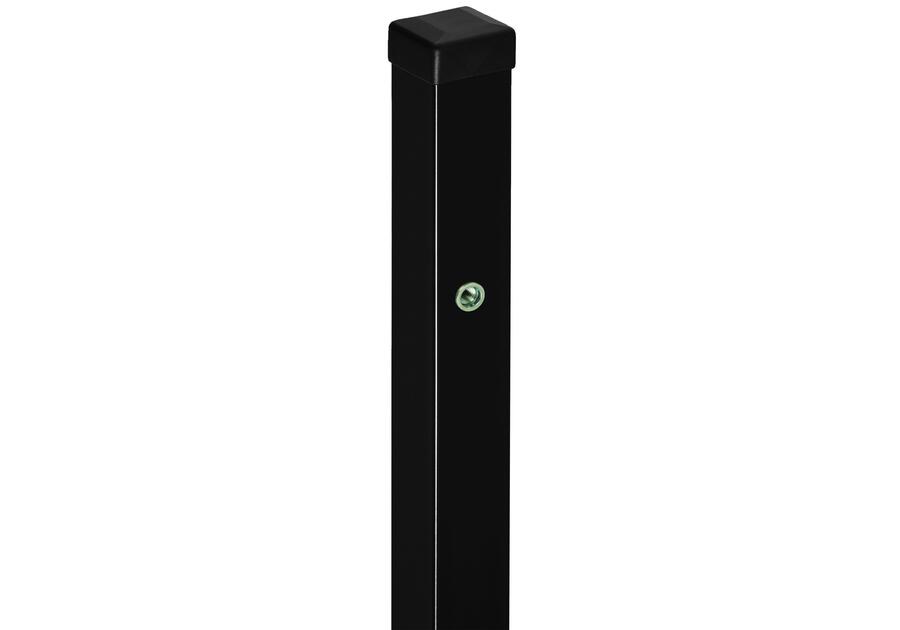 Słup bramowy z nitonakrętką 70x70x2,5 mm -2 m ocynk + ral9005 POLBRAM