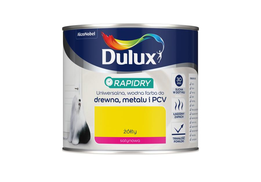 Farba do drewna, metalu i PCV Rapidry 0,4 L żółty DULUX