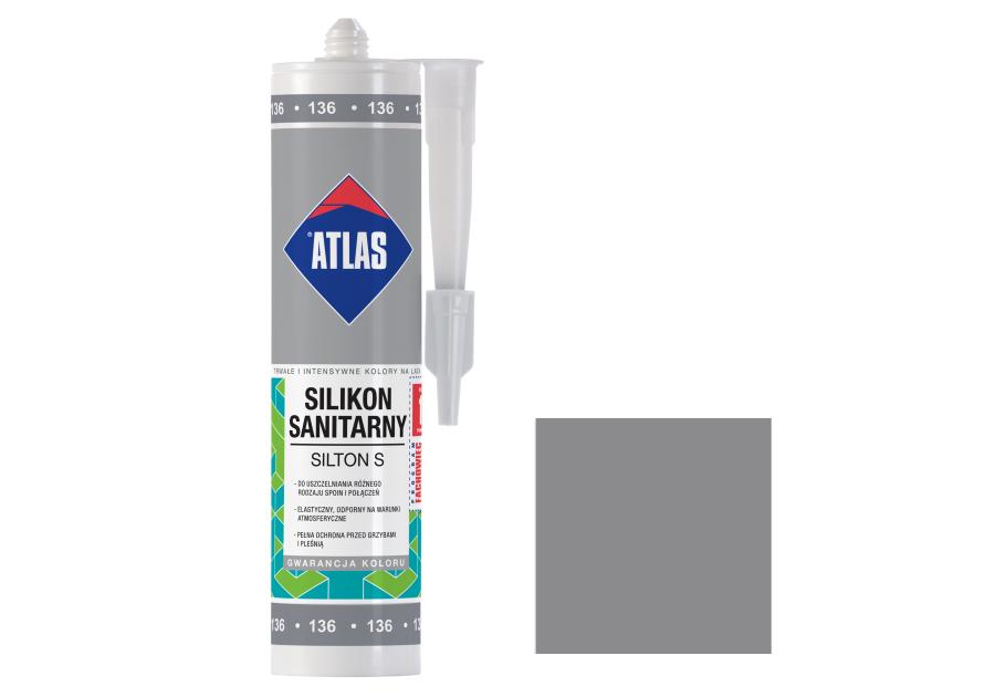 Silikon sanitarny Silton S srebrny ATLAS