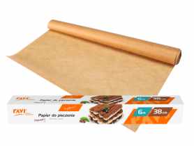 Papier do pieczenia S 38 cm - 6 m brązowy RAVI