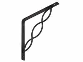 Wspornik z prętem przeplatanym WPRP 200 czarny 200x200 mm VELANO