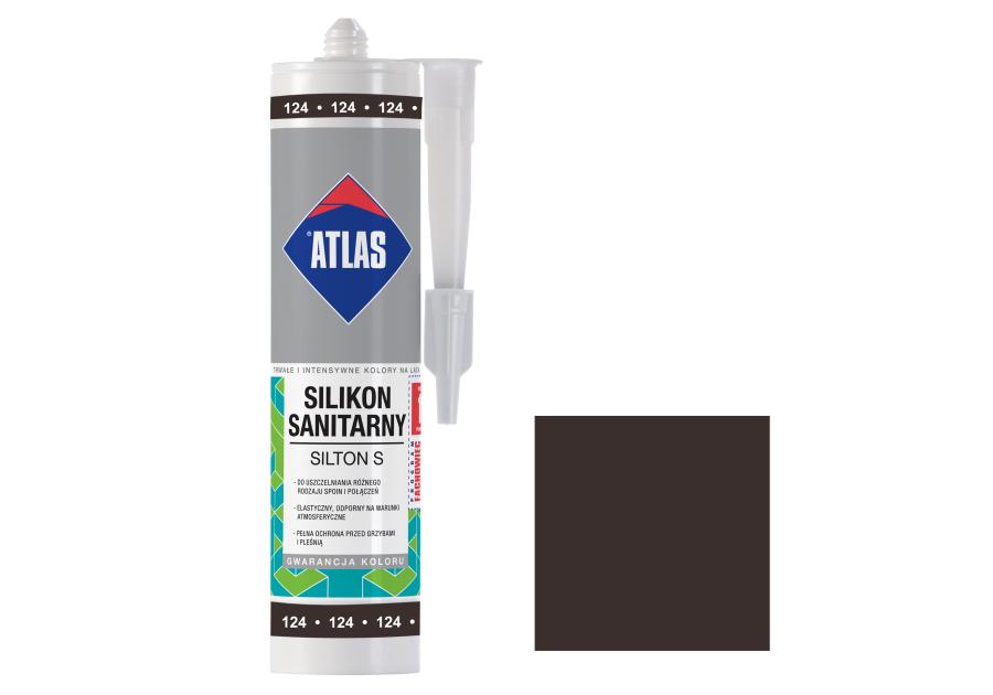 Silikon sanitarny Silton S ciemne wenge ATLAS