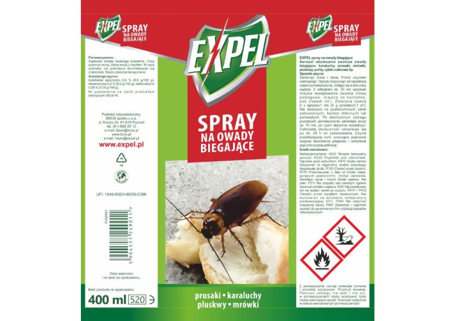 Spray na owady biegające 400 ml EXPEL