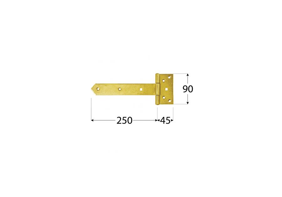Zawias bramkowy 25x4,5x9 cm ZB250 DMX