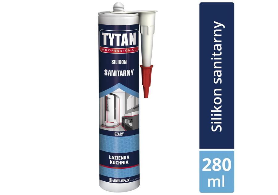 Silikon sanitarny szary 280 ml TYTAN PROFESSIONAL