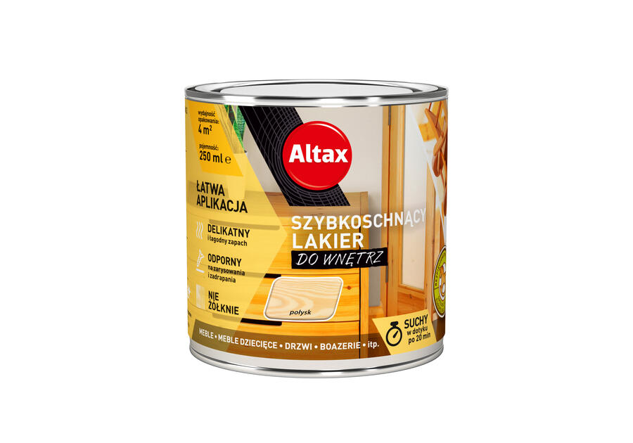 Lakier szybkoschnący do wnętrz 0,25 L bezbarwny ALTAX