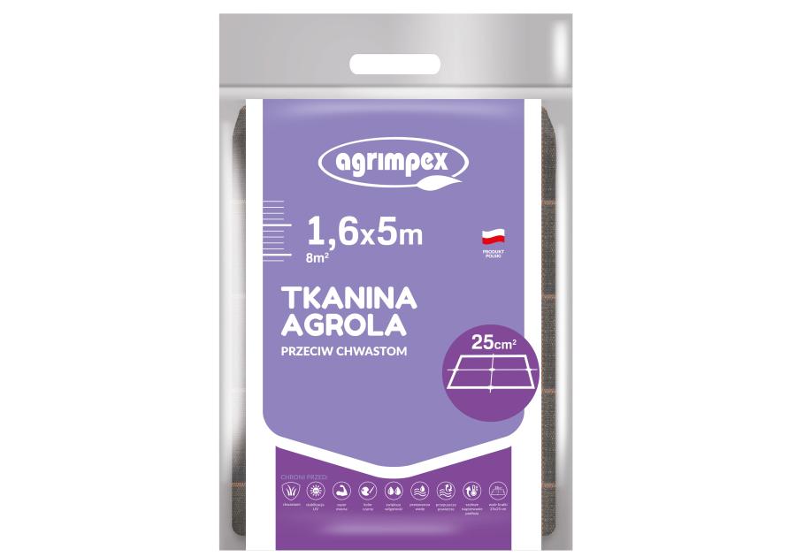Tkanina ogrodnicza czarna 100 gr Agrola 2% UV 1,6 x  5 m AGRIMPEX