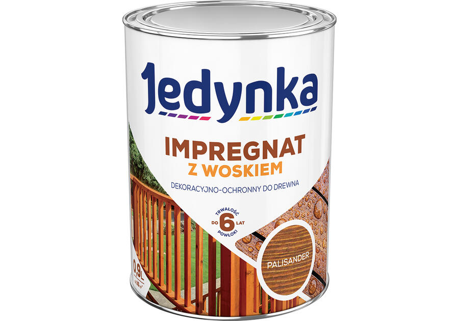 Impregnat do drewna z woskiem palisander 0,9 L JEDYNKA