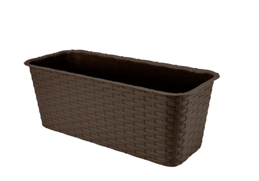 Doniczka balkonowa Rattan 40 cm brązowa VERDENIA