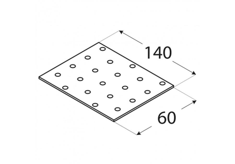 Płytka perforowana 6x14 cm PP5 DMX