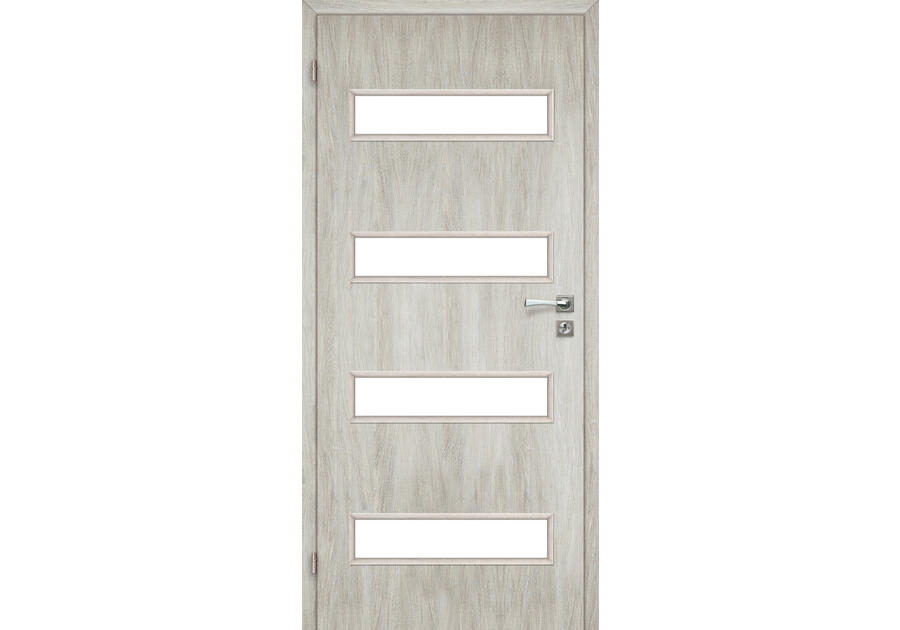 Drzwi wewnętrzne 70 cm Milano lewe 4/4 dąb srebrny VOSTER