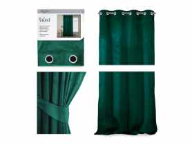 Zasłona Velvet Eyelets ciemnozielony 140x270 cm AMELIAHOME