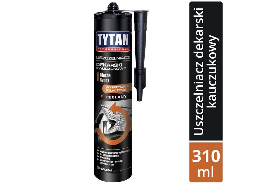 Uszczelniacz dekarski kauczukowy ceglany 310 ml TYTAN PROFESSIONAL