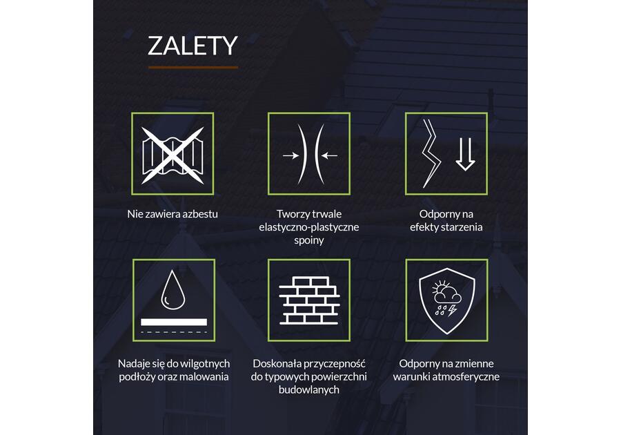 Uszczelniacz dekarski kauczukowy ceglany 310 ml TYTAN PROFESSIONAL