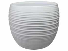 Osłonka doniczkowa 13 cm biała CERMAX
