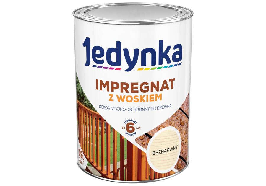 Impregnat do drewna z woskiem bezbarwny 0,9 L JEDYNKA