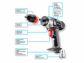 Wiertarko-wkrętarka akumulatorowa Energy 18V GRAPHITE