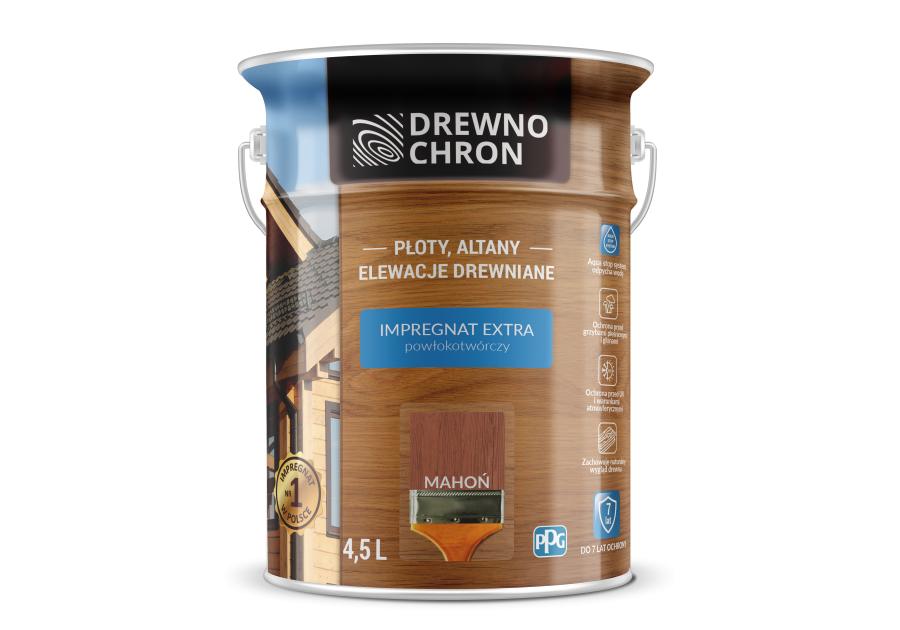Impregnat do drewna Extra mahoń 4,5 L DREWNOCHRON