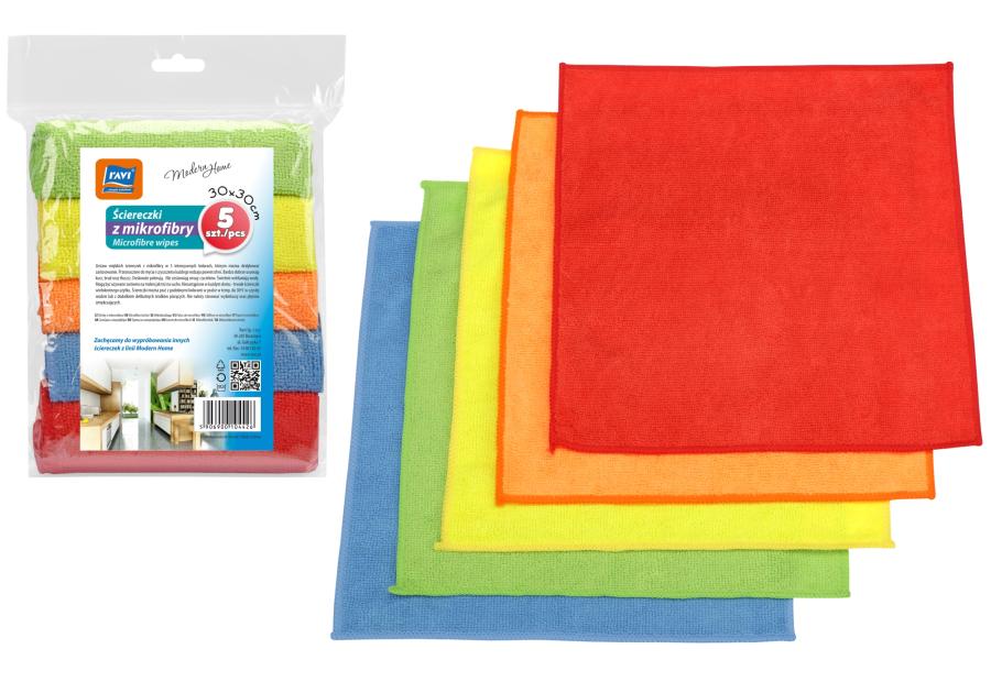 Ściereczki z mikrofibry, 30x30 cm Modern Home zestaw 5 sztuk RAVI SIMPLE SOLUTIONS