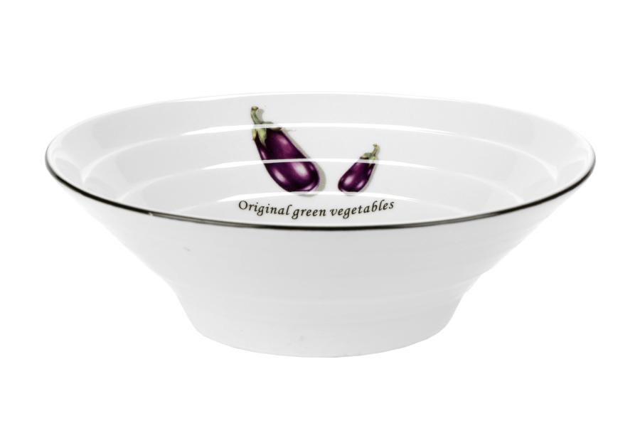 Salaterka Toskania z porcelany New Bone fi 17,5 cm wzór 4 Aubergine DECOR