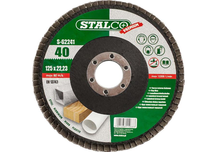 Tarcza listkowa 125 mm granulacja 100 alotex s-62250 STALCO