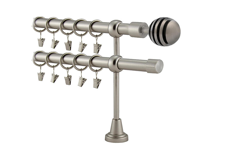 Karnisz podwójny Hefajstos Plus 16 mm - 160 cm modern satyna KARWEL