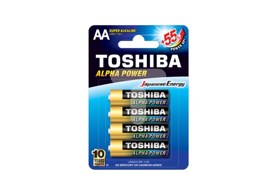 Baterie AA ultra alkaiczne Alpha Power LR06 - 4 szt. TOSHIBA