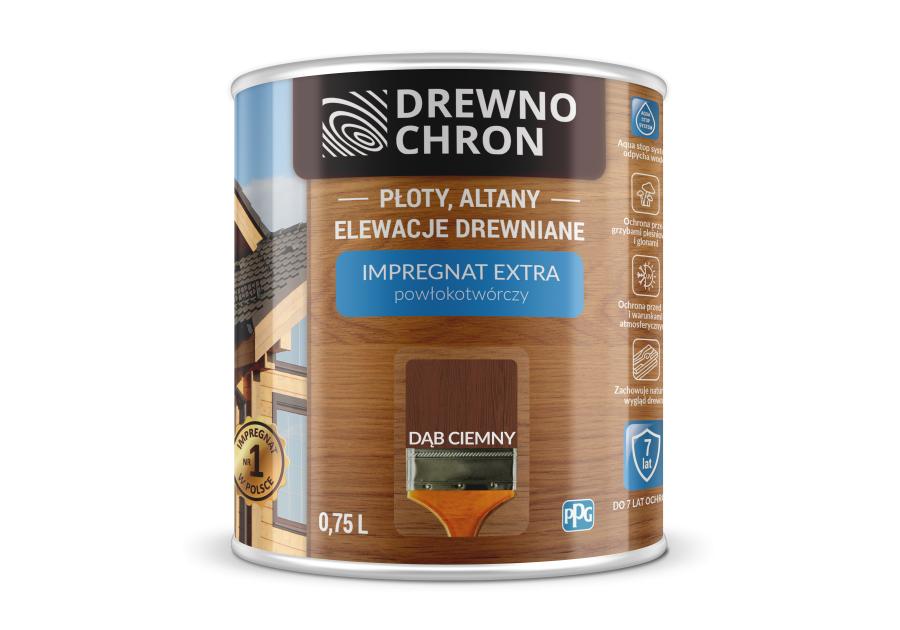 Impregnat do drewna Extra dąb ciemny 0,75 L DREWNOCHRON