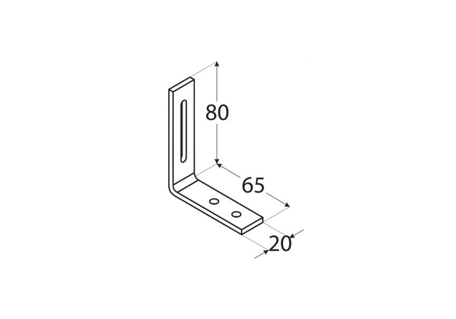 Kątownik z regulacją 8x6,5x2 cm KR1 DMX
