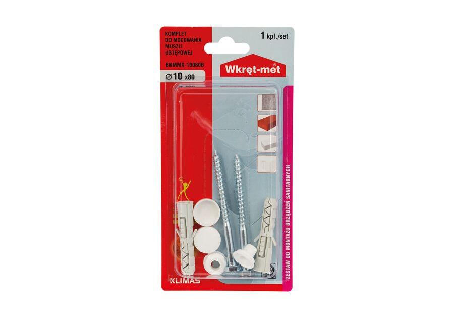 Komplet do mocowania wc 10x80 biały blister 2 sztuki WKRĘT-MET