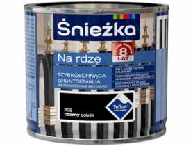 Farba na rdzę czarny 0,2 L polysk ŚNIEŻKA