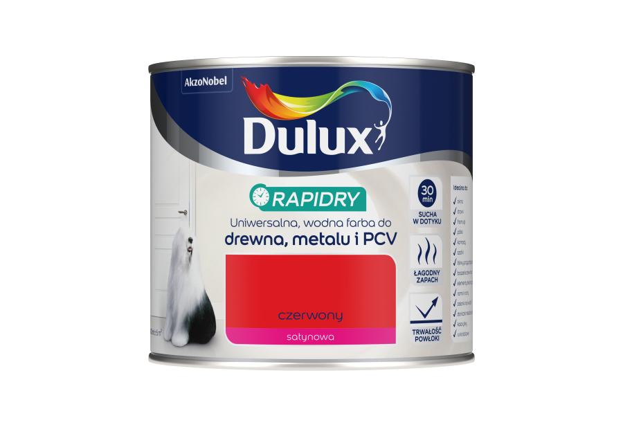 Farba do drewna, metalu i PCV Rapidry 0,4 L czerwony DULUX
