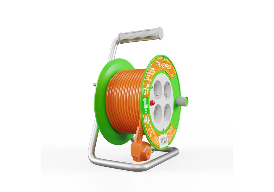 Przedłużacz bębnowy Eco PB-ST/M/10M/3X1/H05VV-F pomarańczowy PLASTROL