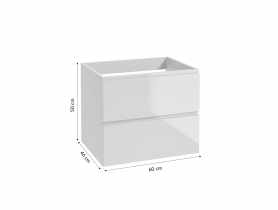 Szafka Modus 60 cm lakierowany biały połysk mdf DEFTRANS
