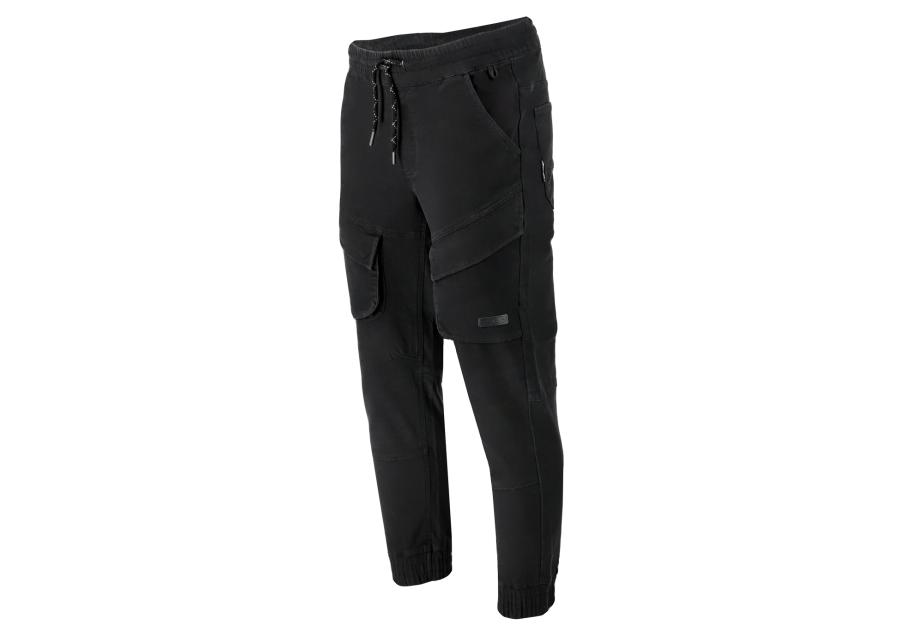Spodnie joggery czarne stretch, 
