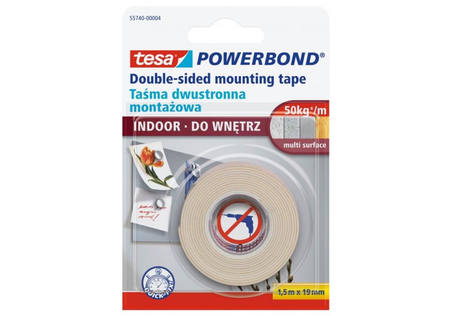 Taśma montażowa Powerbond do wnętrz, 1,5 m-19 mm TESA